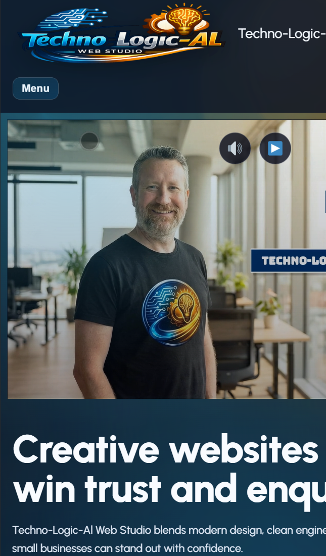Screenshot of Techno-Logic-Al Web Studio website